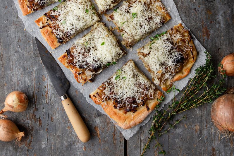 Pissaladière au gruyère