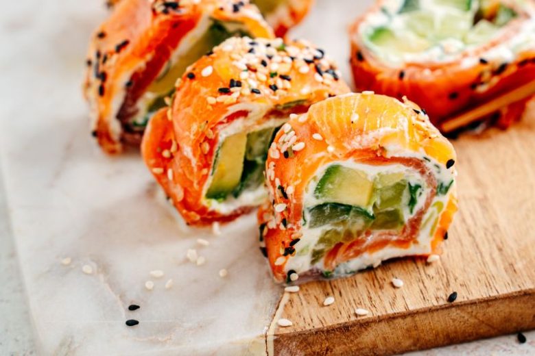 Salmon rolls au saumon fumé