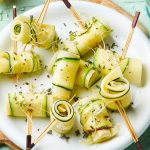 Roulés de courgettes grillées à l’Emmentaler