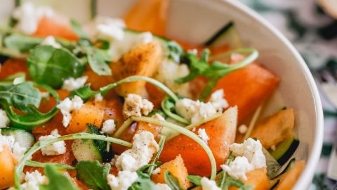 Salade de melon pastèque et concombre