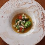 Soupe au pistou à l’eau de tomate