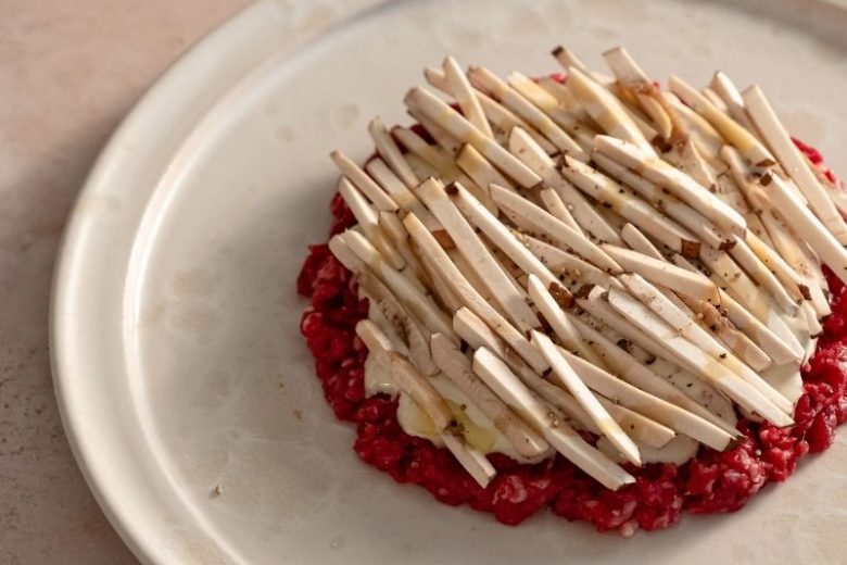 Tartare de bœuf crème aux anchois