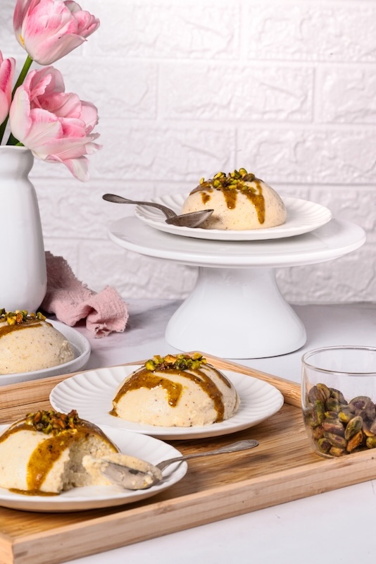 recette de Budino protéiné à la pistache