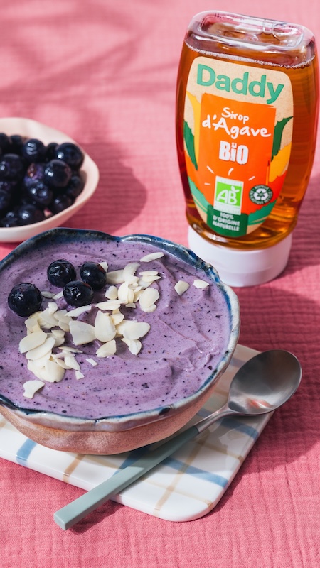 recette de Nice cream coco myrtille