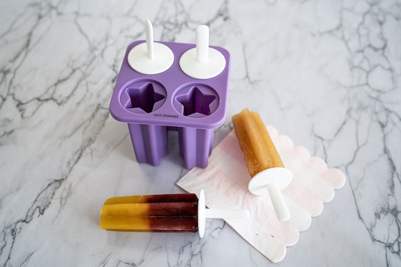 recette de Glaces étoiles bicolores aux fruits