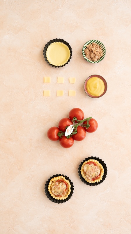 recette de Tartelettes tomates thon moutarde
