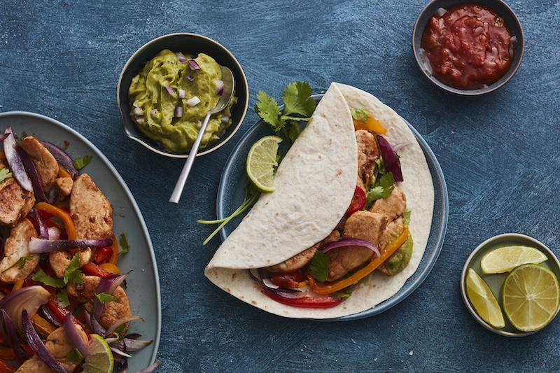 recette de Fajitas à la dinde aux épices chili
