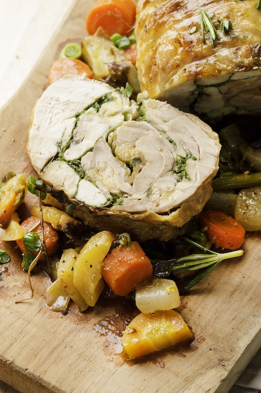 recette de Rôti de pintade à l’ail des ours