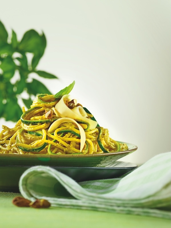 recette de Spaghetti au pesto de pistaches et Beaufort