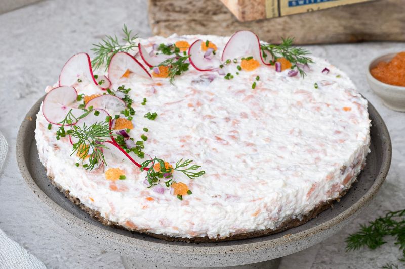 Cheesecake au saumon fumé et Gruyère