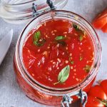 Confiture de tomate basilic et citron