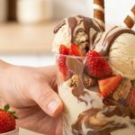 Coupe de fraises aux deux Nocciolata