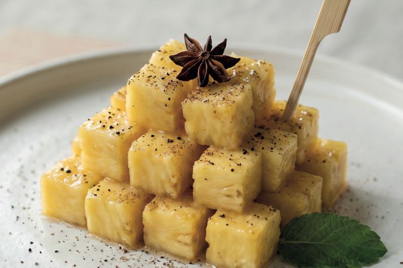 Dés d’ananas épicés
