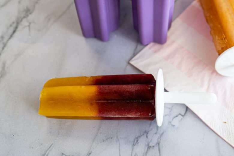 Glaces étoiles bicolores aux fruits