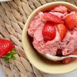 Glace aux fraises sans sorbetière