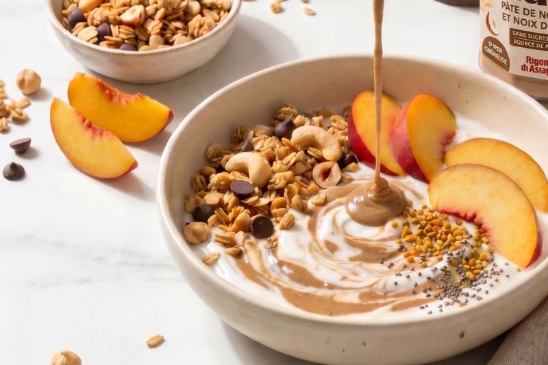 Granola bowl à la pâte de noisettes