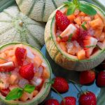 Salade de melon aux fraises