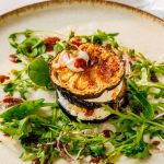 Millefeuille d’aubergine au fromage frais