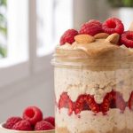 Overnight porridge aux framboises