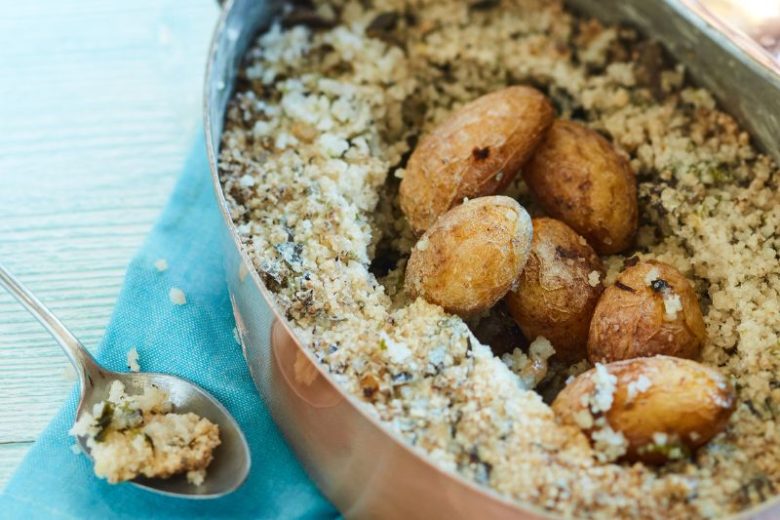 Primeurs en croûte de sel aux algues