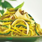 Spaghetti au pesto de pistaches et Beaufort