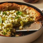 Tarte filo aux poireaux et au pesto