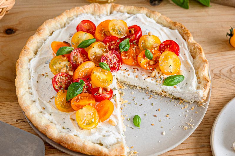 Tarte fraîche aux tomates et Skyr
