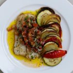 Lieu sauce vierge et tian