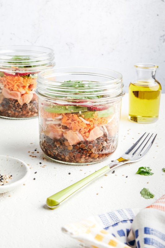 recette de Bowl de saumon à l’huile d’olive