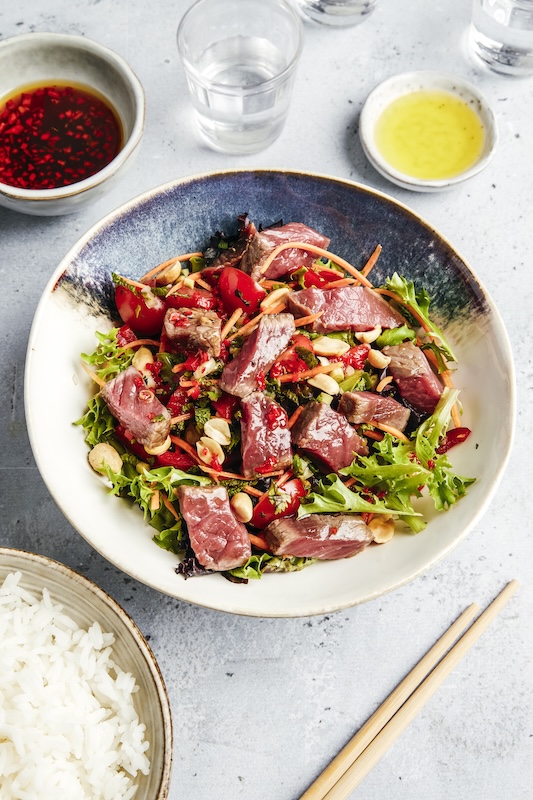 recette de Salade de boeuf thaï à l’huile