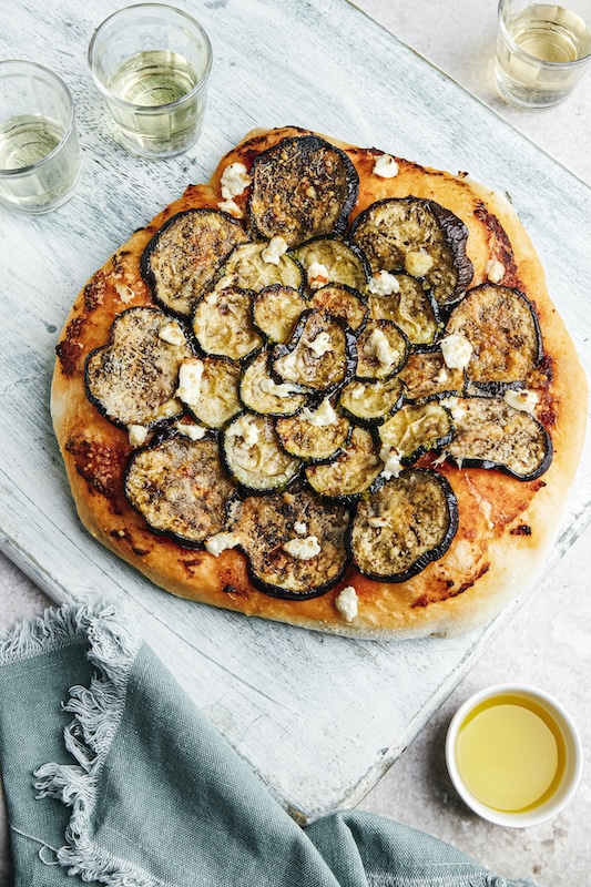recette de Pizza végétarienne aux légumes rôtis