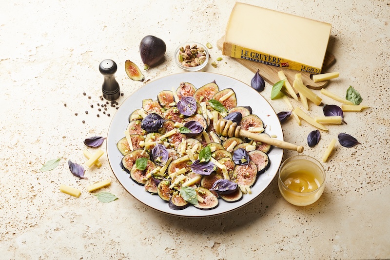recette de Carpaccio de figues et Gruyère