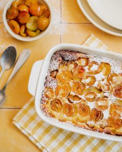 Clafoutis recipe with Mirabelle plums from Lorraine