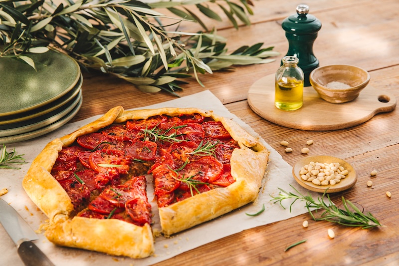 recette de Tarte rustique aux tomates et tartinable