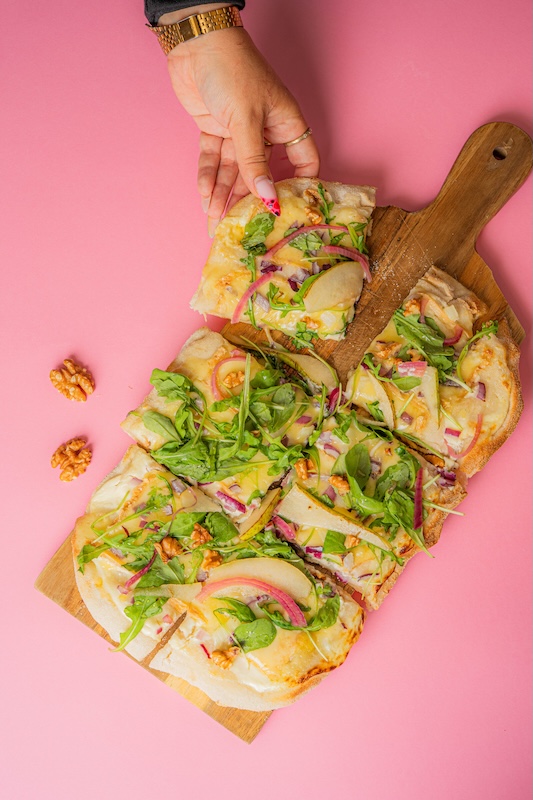 recette de Pinsa au Maroilles