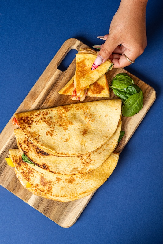 recette de Quesadillas aux légumes grillés et Maroilles