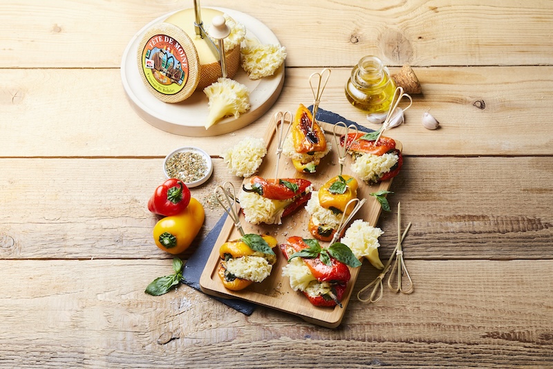 recette de Poivrons grillés à la Tête de Moine