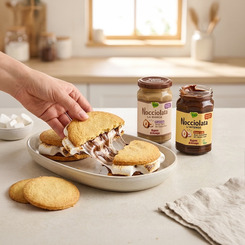 recette de S’mores sandwichs aux deux Nocciolata