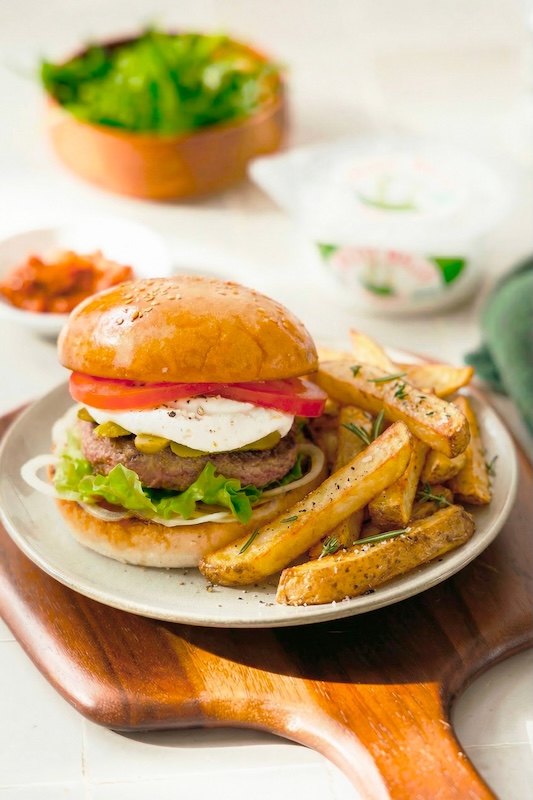 recette de Smash burger au fromage frais
