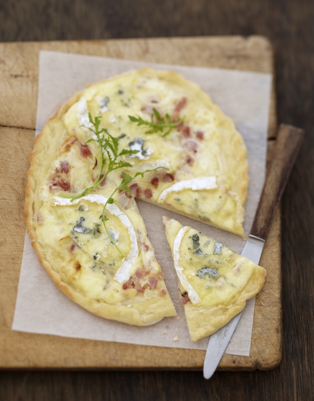 recette de Tarte flambée au Bresse Bleu