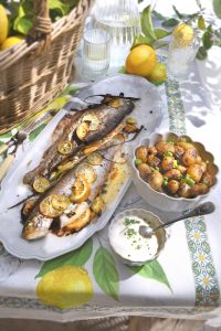trout recipe with lemon and creamy sauce