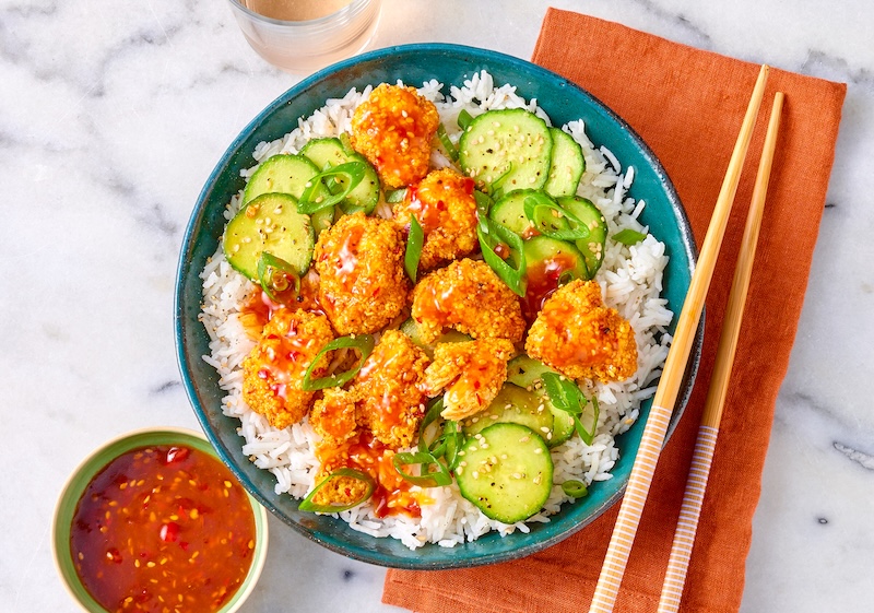 recette de Bowl de poulet frit au chili