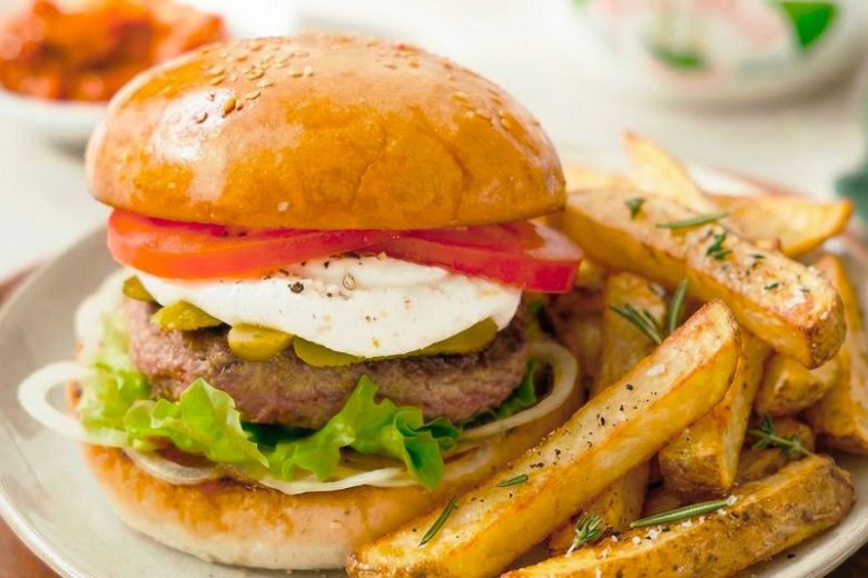 Smash burger au fromage frais