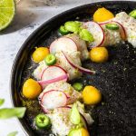 Ceviche de bar au vinaigre de coquelicot