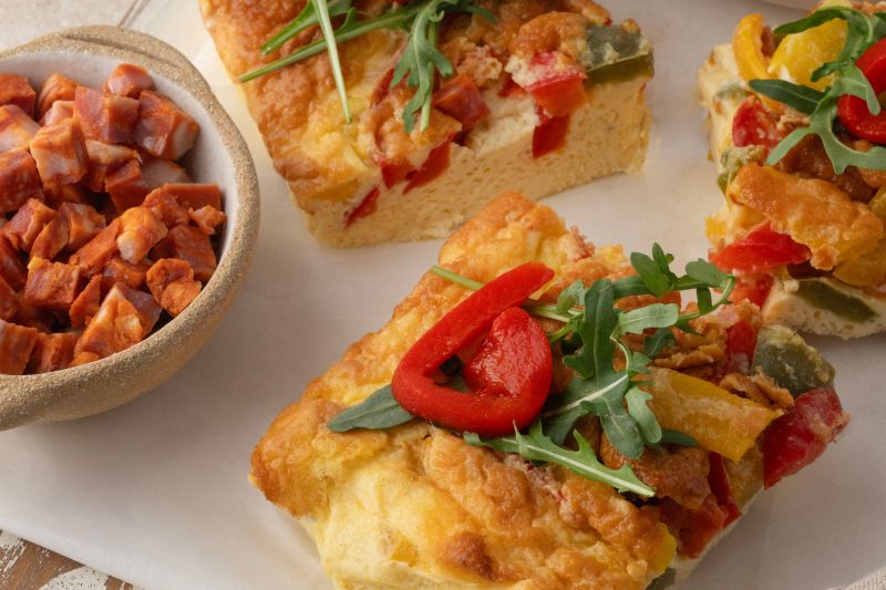 Frittata poivrons et chorizo