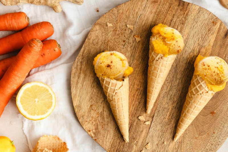 Glace à la carotte