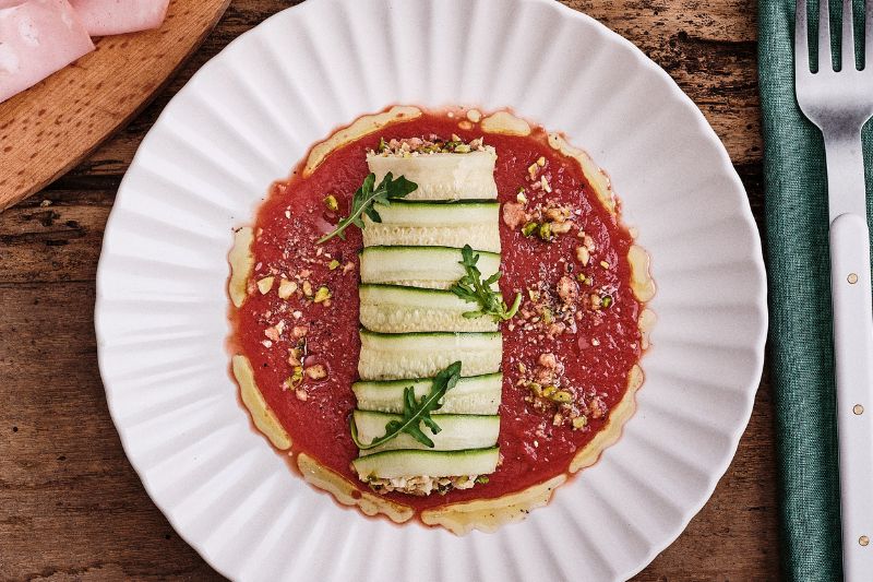 Involtini de courgette à la mortadelle