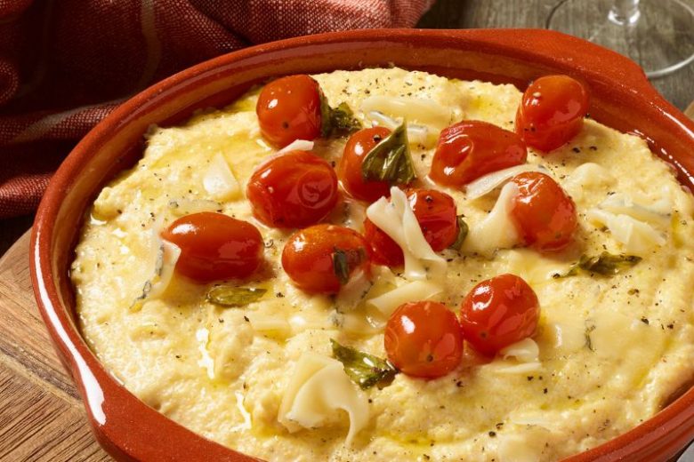 Polenta au Morbier et tomates confites