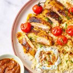 Poulet façon shawarma et tomates