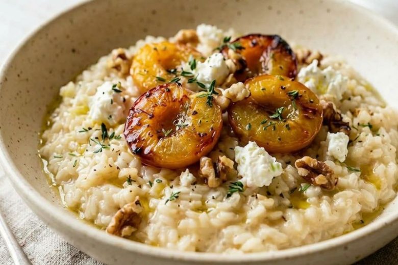 Risotto aux prunes rôties